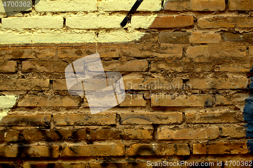 Image of Vintage style old thin rectangular bricks