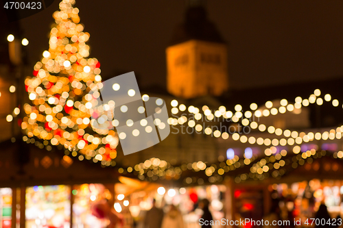 Image of christmas market at tallinn old town hall square