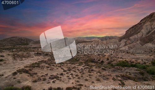 Image of Dramatic sky and amaizing mountains