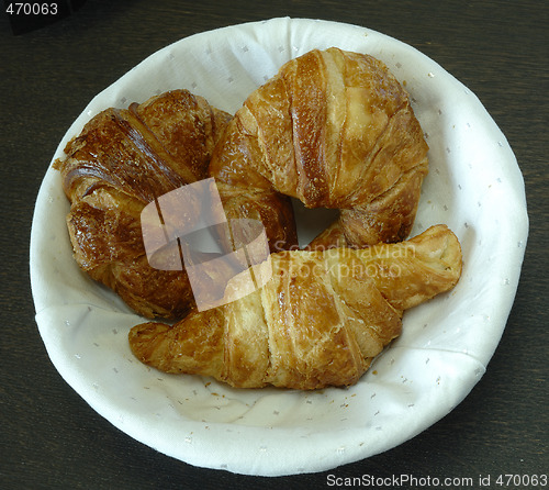 Image of three french croissants