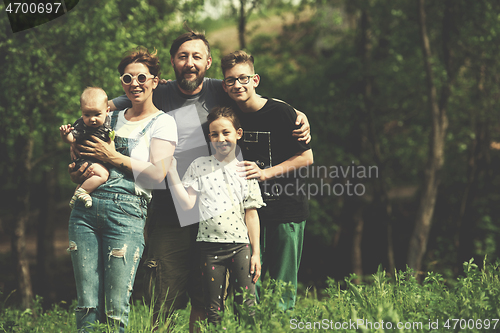 Image of hipster family portrait