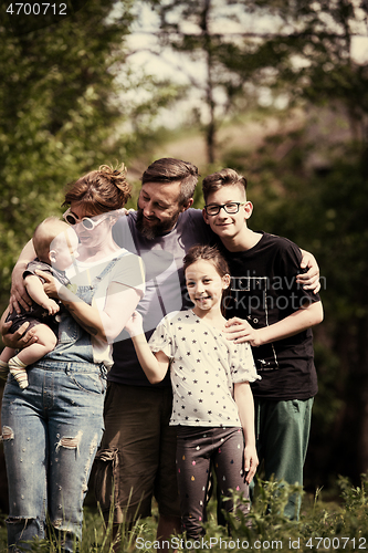 Image of hipster family portrait