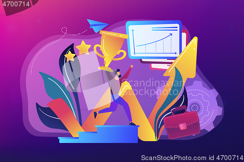 Image of Business success concept vector illustration.