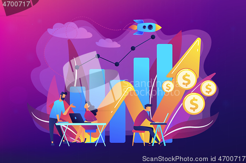 Image of Sales growth concept vector illustration.