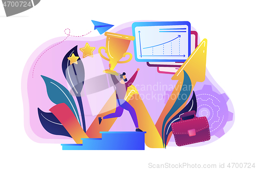 Image of Business success concept vector illustration.