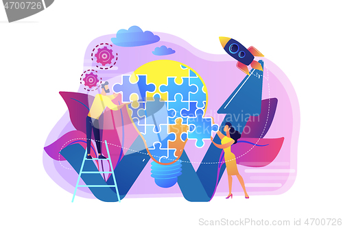 Image of Creative idea concept vector illustration.