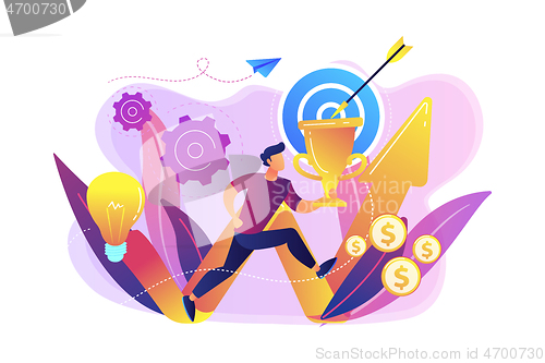 Image of Business mission concept vector illustration.