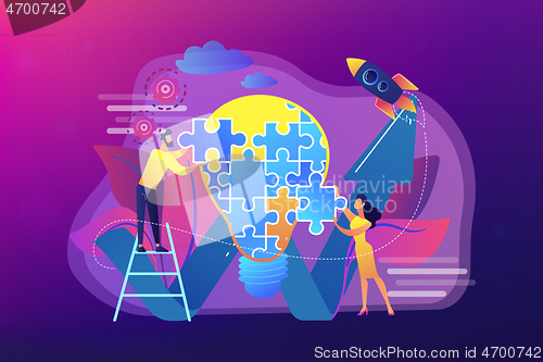 Image of Creative idea concept vector illustration.