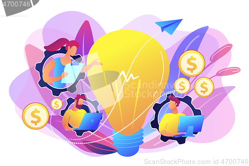 Image of Business trend analysis concept vector illustration.