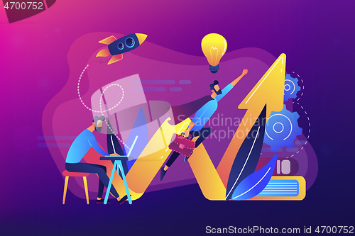 Image of Start up launch concept vector illustration.