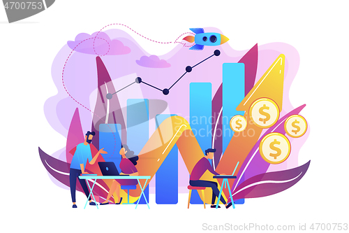 Image of Sales growth concept vector illustration.