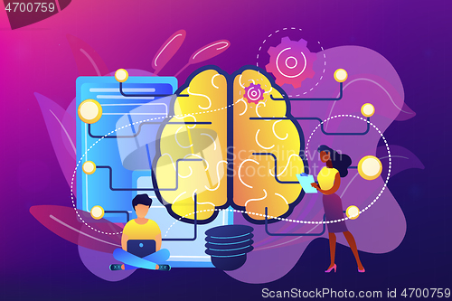 Image of Artificial intelligence concept vector illustration.