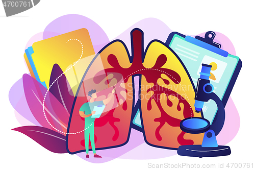 Image of Obstructive pulmonary disease concept vector illustration.