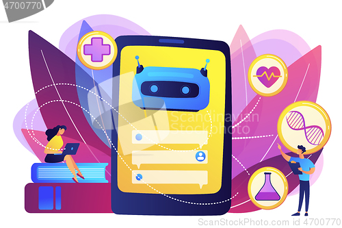 Image of Chatbot in healthcare concept vector illustration.