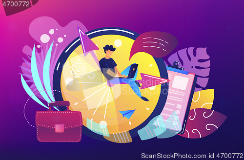 Image of Time management concept vector illustration.