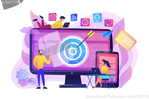 Image of Multi device targeting concept vector illustration.