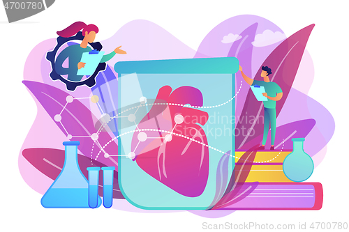 Image of Lab-grown organs concept vector illustration.