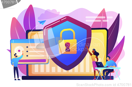 Image of Cyber security concept vector illustration.