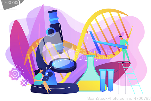 Image of Genetic engineering concept vector illustration.