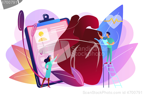 Image of Ischemic heart disease concept vector illustration.