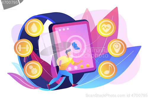 Image of Fitness tracker concept vector illustration.