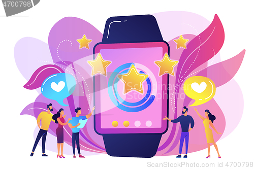 Image of Luxury smartwatch concept vector illustration.