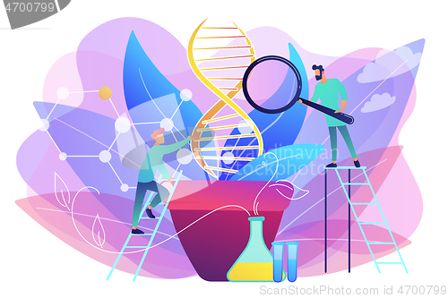 Image of Genetically modified plants concept vector illustration.