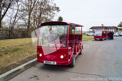 Image of Small electric minibuses for tourists