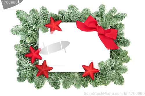 Image of Christmas Decorative Background Border with Stars