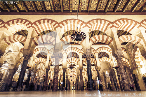 Image of Interior of The Cathedral and former Great Mosque of Cordoba