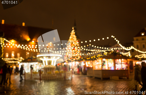 Image of christmas market at tallinn old town hall square