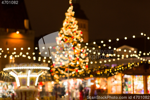 Image of christmas market at tallinn old town hall square