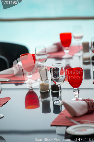 Image of table setting at restaurant