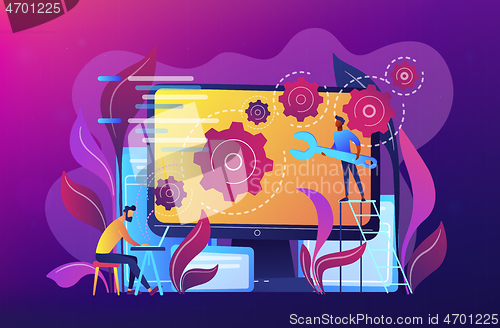 Image of Back end development it concept vector illustration