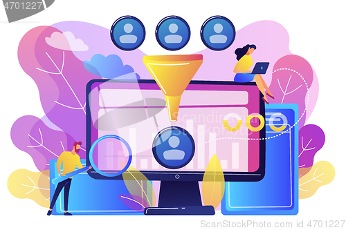 Image of Data science analytics concept vector illustration.