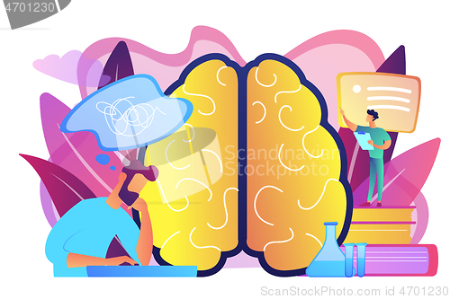 Image of Alzheimer disease concept vector illustration.