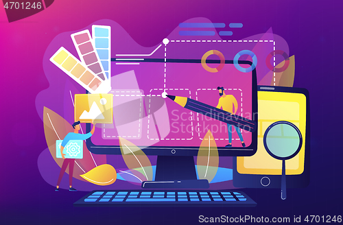 Image of Web design development concept vector illustration