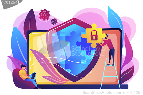 Image of Firewall concept vector illustration.