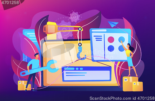 Image of WEB development concept vector illustration