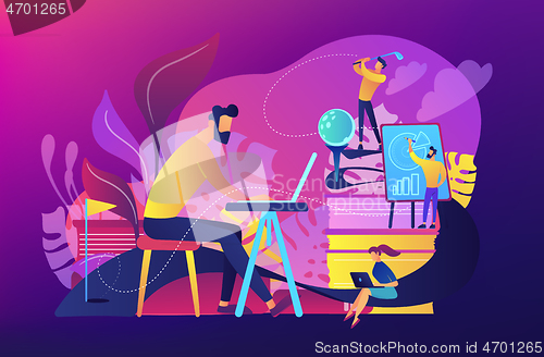 Image of Office fun concept vector illustration.