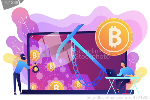 Image of Hidden mining concept vector illustration.