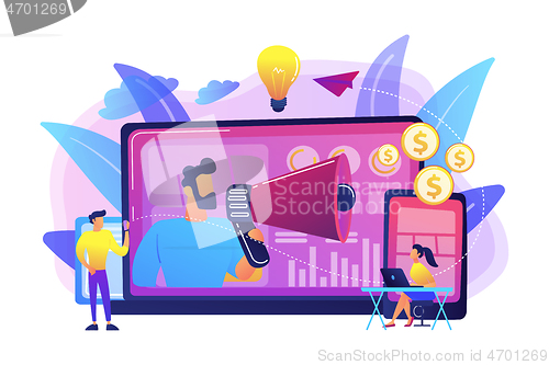 Image of Cross-device marketing concept vector illustration.