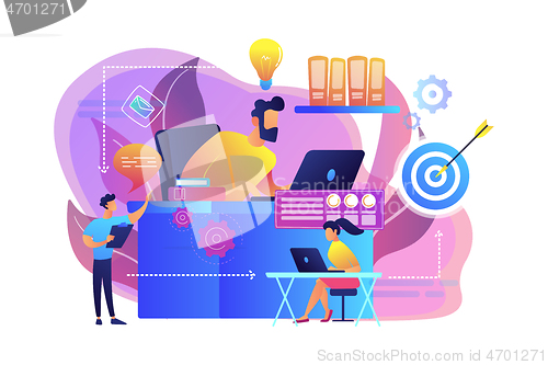 Image of Workflow concept vector illustration.