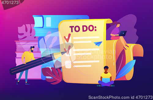 Image of Task management it concept vector illustration