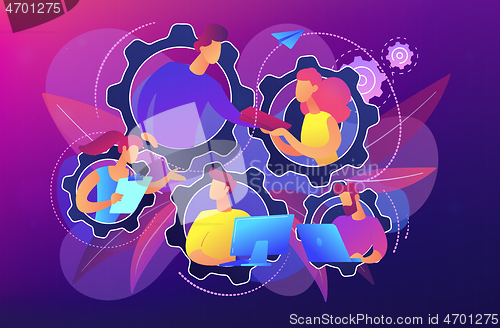 Image of Dedicated team it concept vector illustration