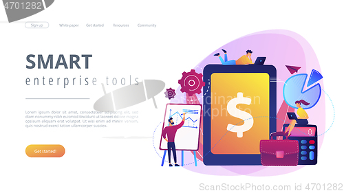 Image of Enterprise accounting concept landing page.