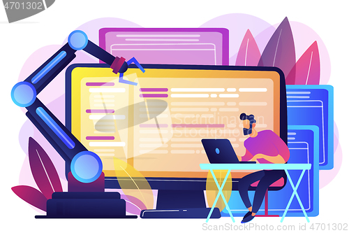 Image of Open automation architecture concept vector illustration.