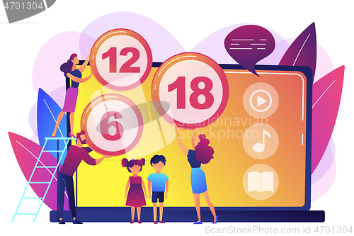 Image of Content rating system concept vector illustration.