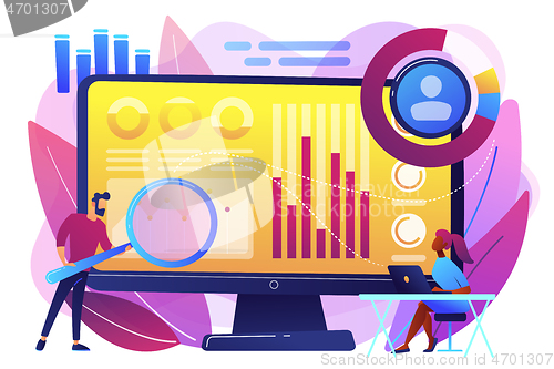 Image of Financial management system concept vector illustration.