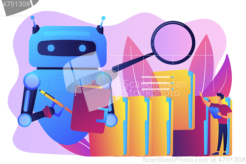 Image of Robotic process automation concept vector illustration.